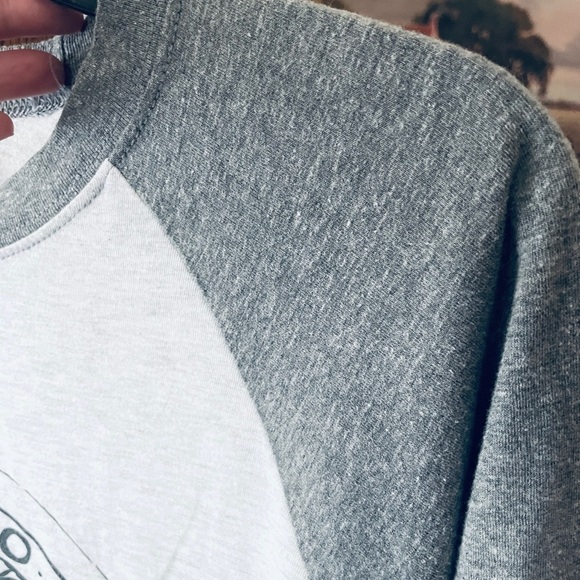 Magnolia Waco Texas women’s raglan tee 3/4 sleeve Joanna Gaines silos SZ S gray - Picture 7 of 8